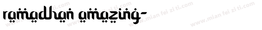 ramadhan amazing字体转换